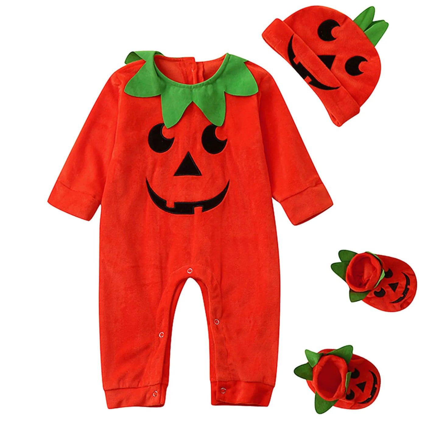 Baby Boys Girls Halloween Costume Cute Pumpkin Onesie sold by Poopy and Poops General Pet Store poppyandpoops.ca