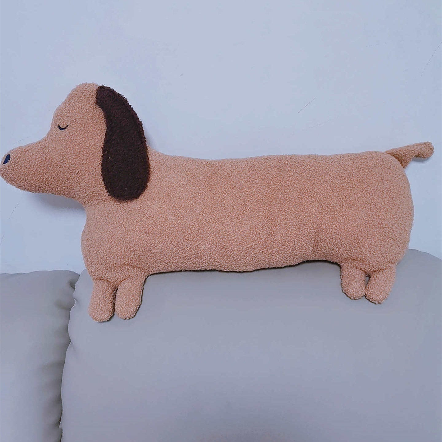 Cute Cotton Long Dachshund Dog Throw Pillow 70 by 35cm
