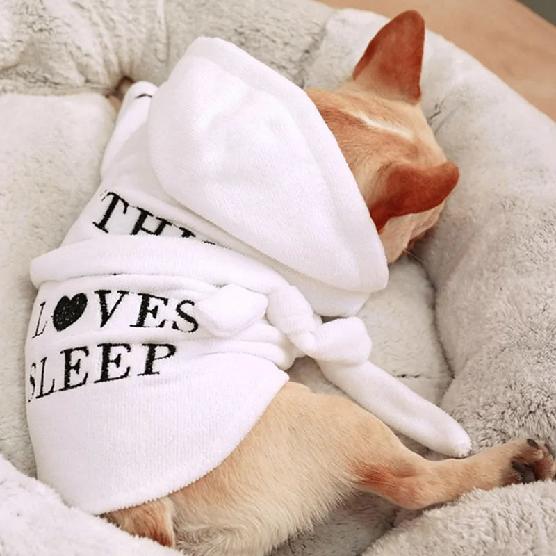 Pet Dog Bathrob Dog Pajamas Sleeping Clothes sold by Poopy and Poops General Pet Store poppyandpoops.ca