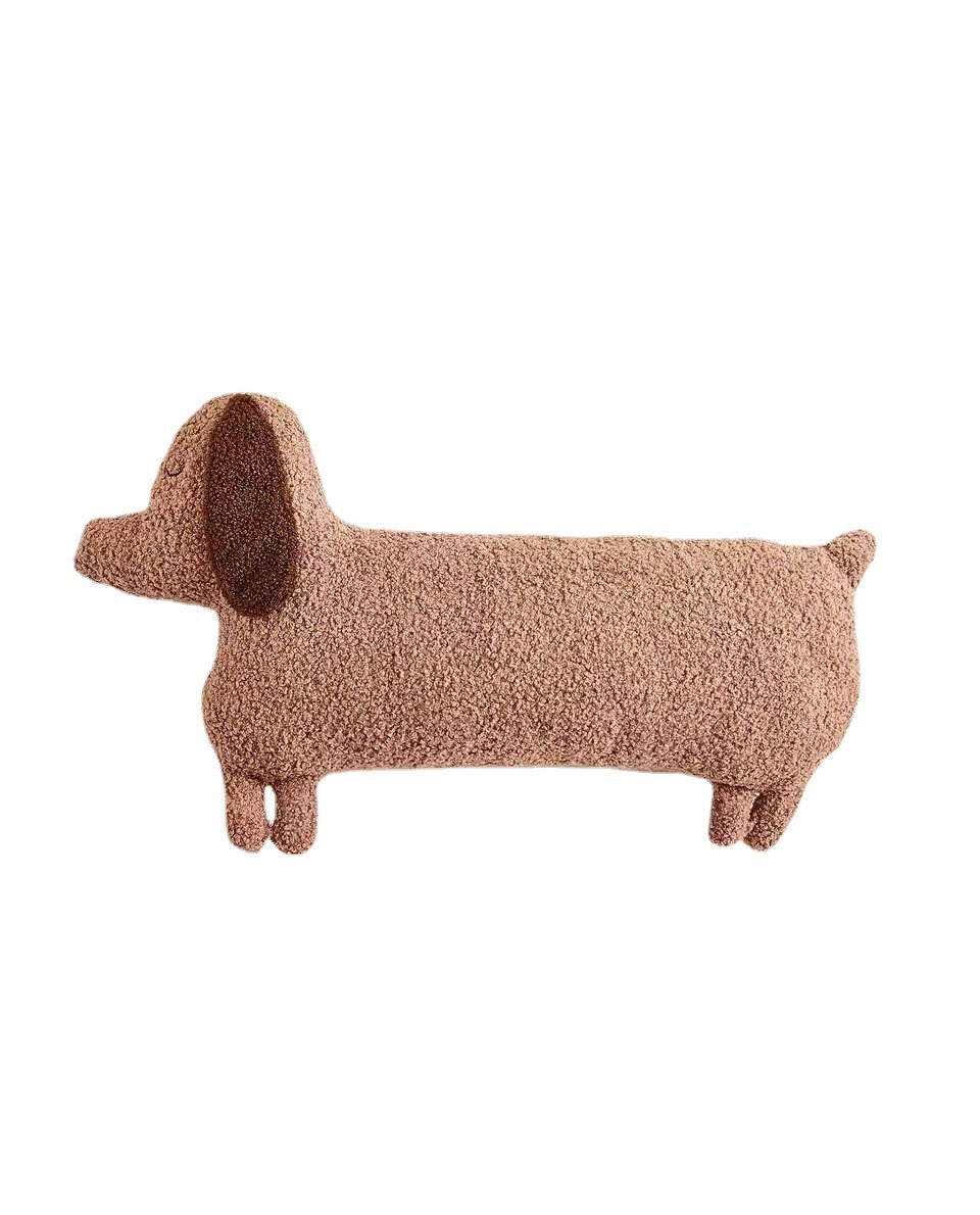 Cute Cotton Long Dachshund Dog Throw Pillow 70 by 35cm