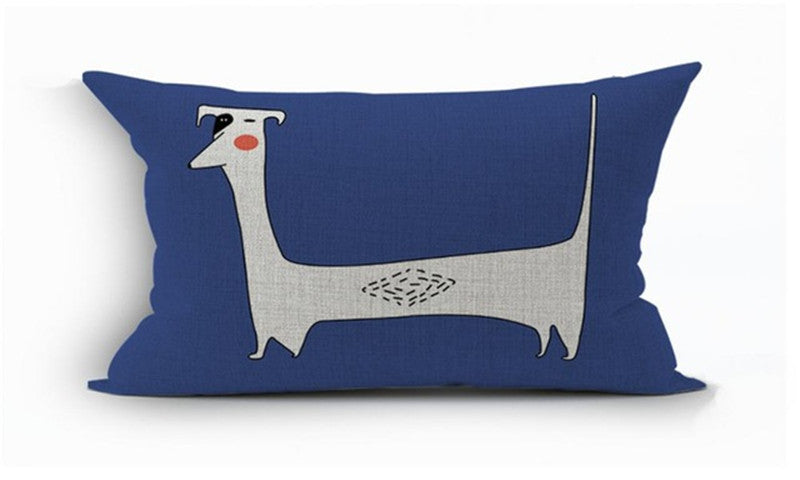 45*45cm Dachshund Throw Cushion Cover in 16 Different Prints