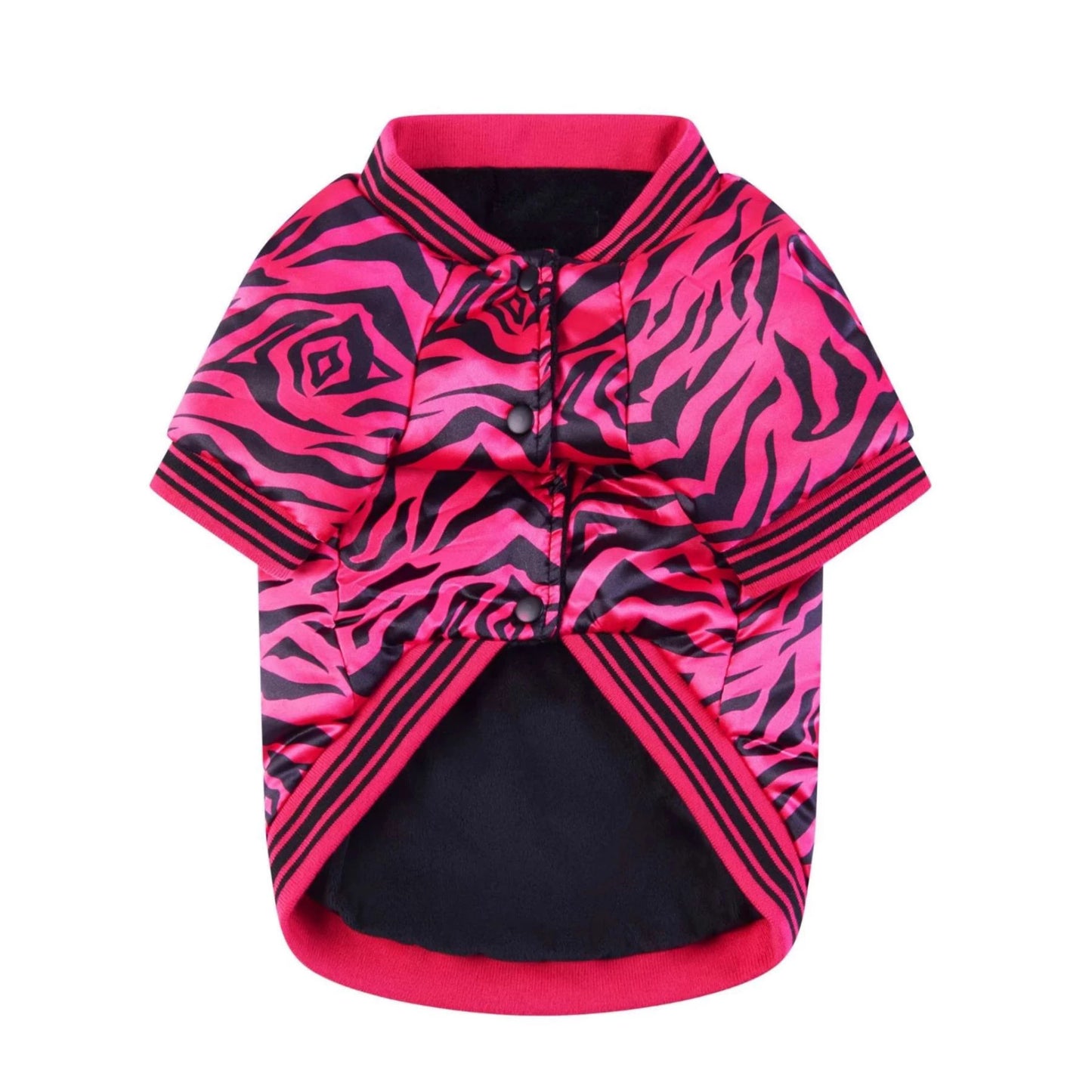 Cotton Pink Zebra Dog Jacket