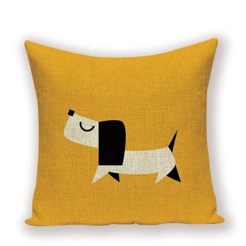 45*45cm Dachshund Throw Cushion Cover in 16 Different Prints