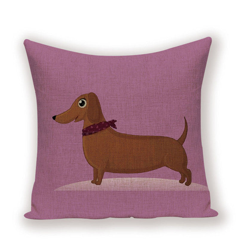 45*45cm Dachshund Throw Cushion Cover in 16 Different Prints