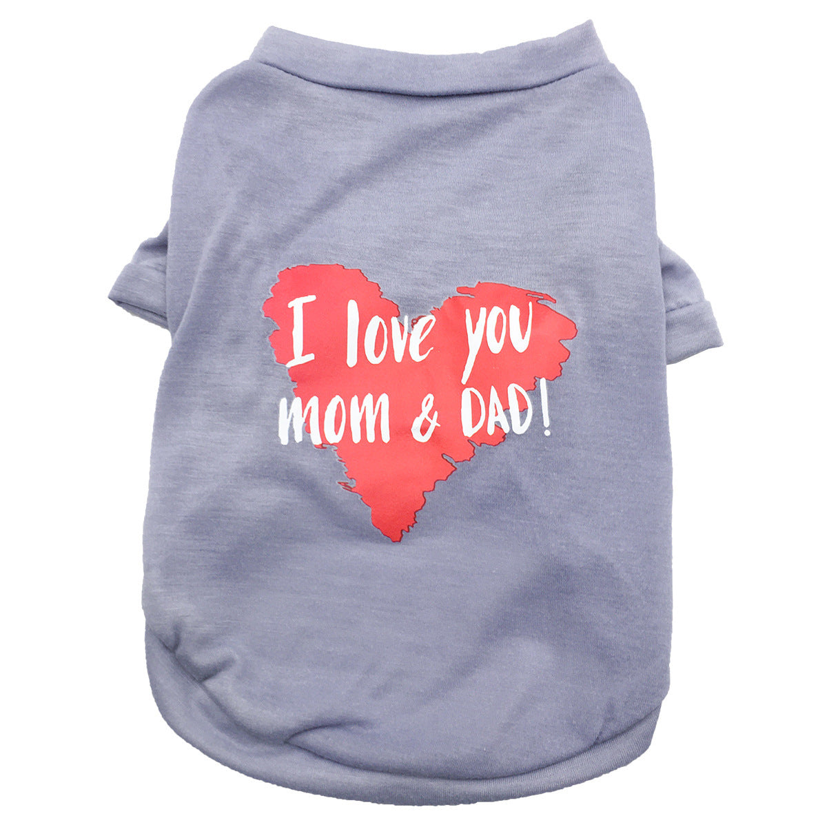 New Pet Clothes Dog Clothing Round Neck Printed Raglan Sleeve T-shirt