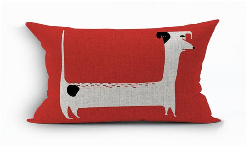 45*45cm Dachshund Throw Cushion Cover in 16 Different Prints