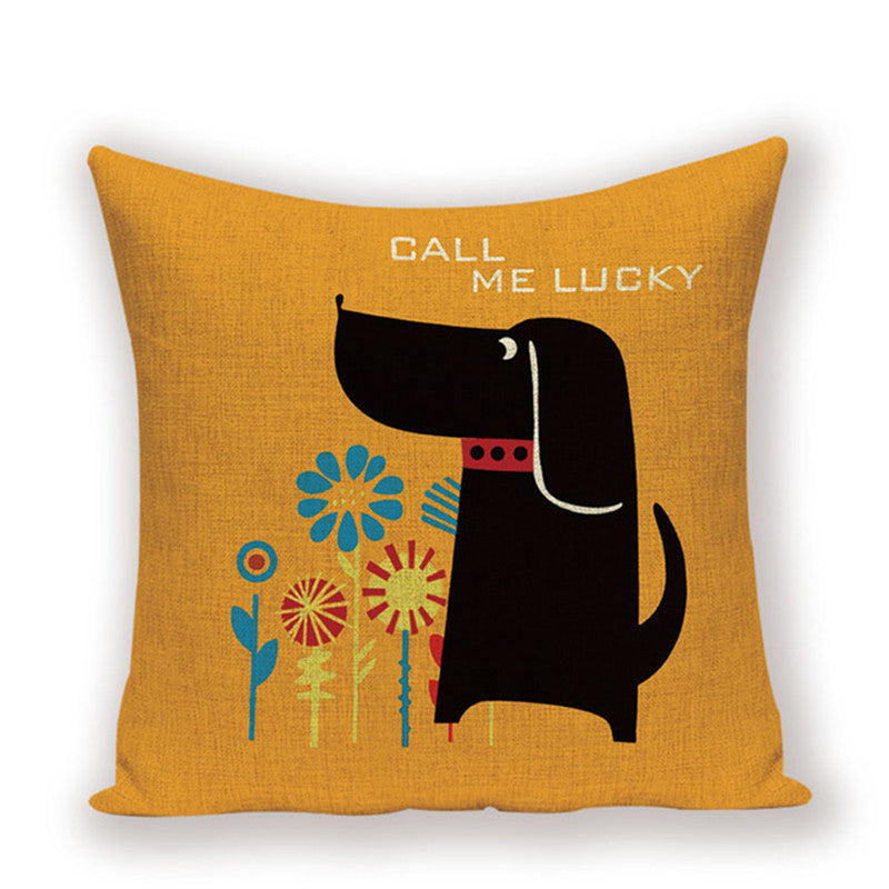 45*45cm Dachshund Throw Cushion Cover in 16 Different Prints