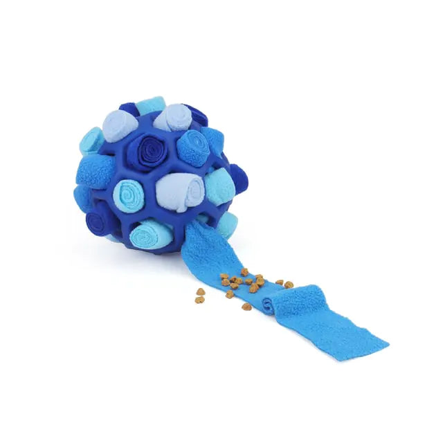 Dog Sniffing Ball Training Toy Blue sold by Poopy and Poops General Pet Store poppyandpoops.ca