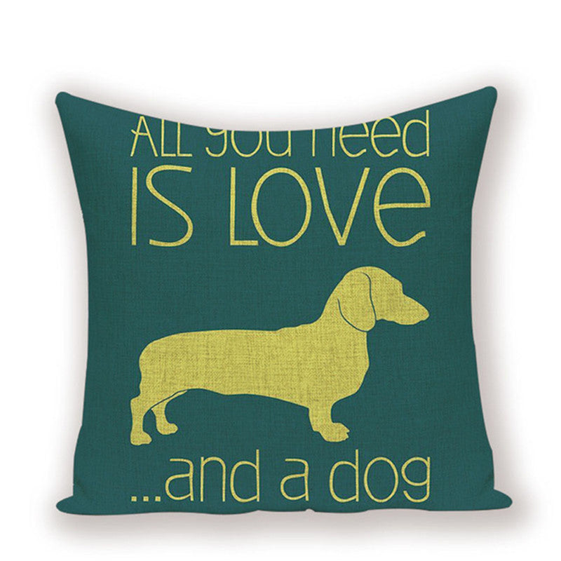 45*45cm Dachshund Throw Cushion Cover in 16 Different Prints
