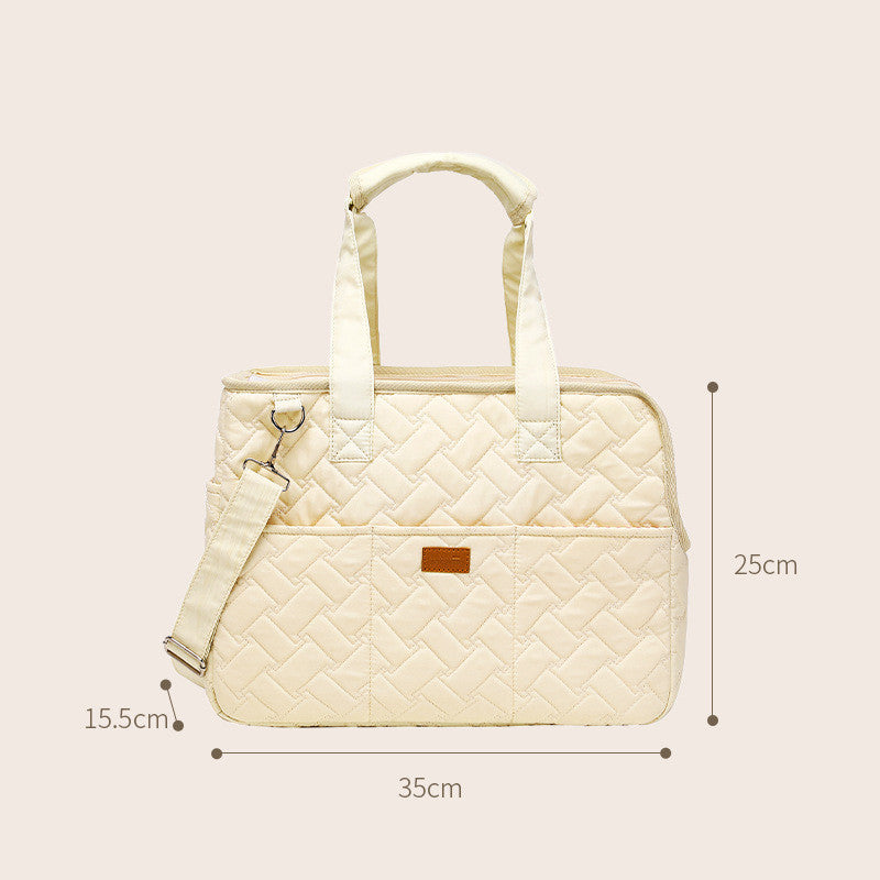 Small Pet Dog Handbag Carrier up to Small 7kg and Large 13kg in Cream