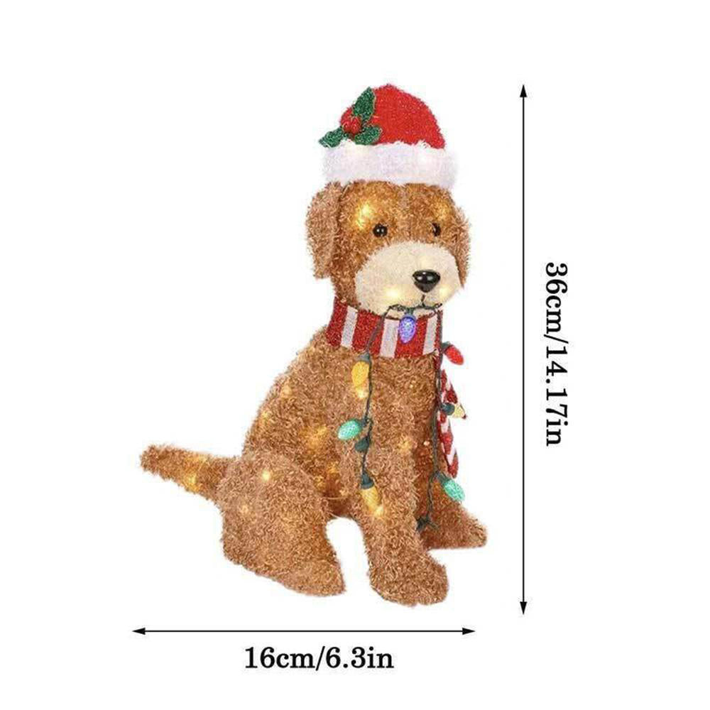 Christmas Outdoor Garden Acrylic Light Up Dog Floor Decorations