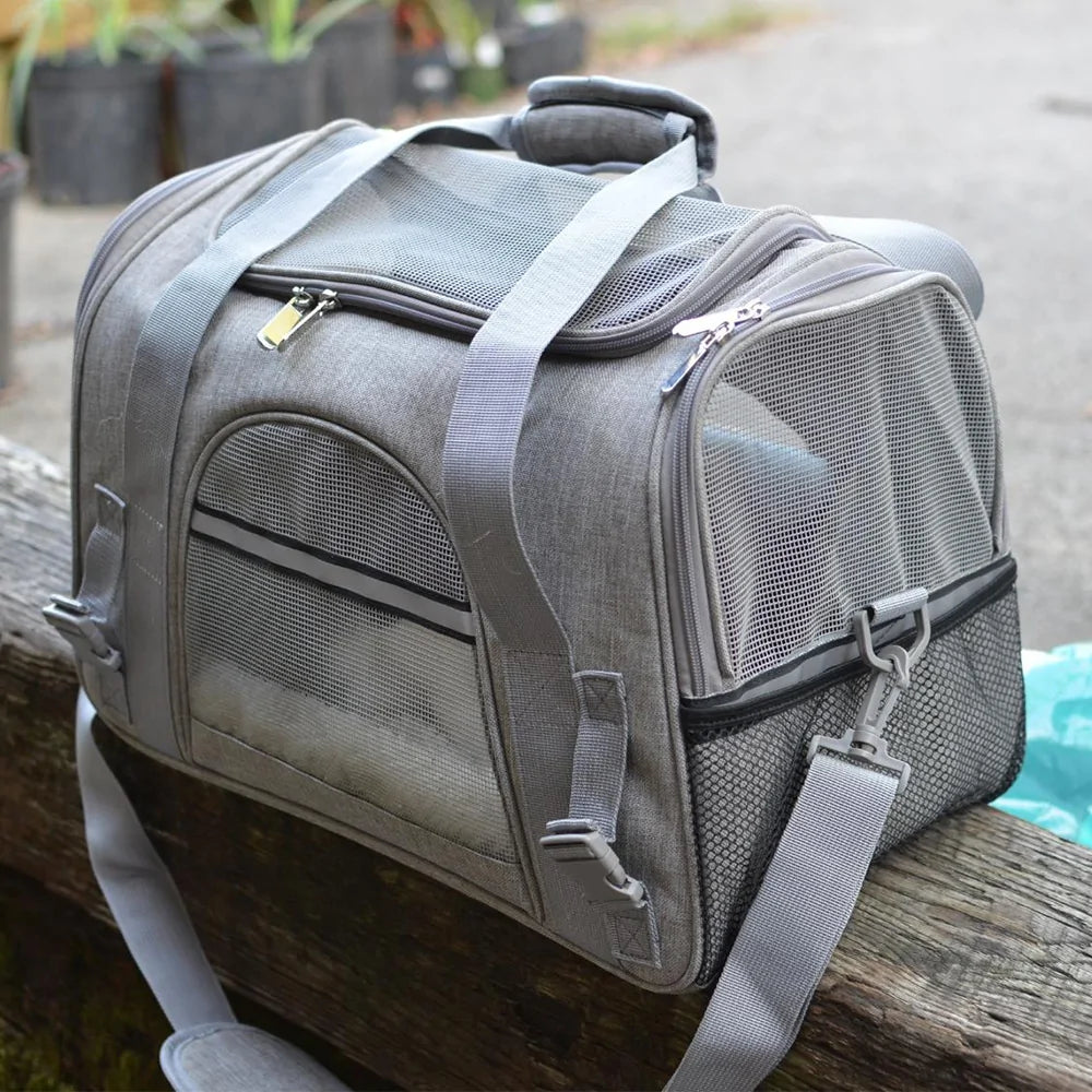Pet Dog Messenger Carrier Travel Bag sold by Poopy and Poops General Pet Store poppyandpoops.ca