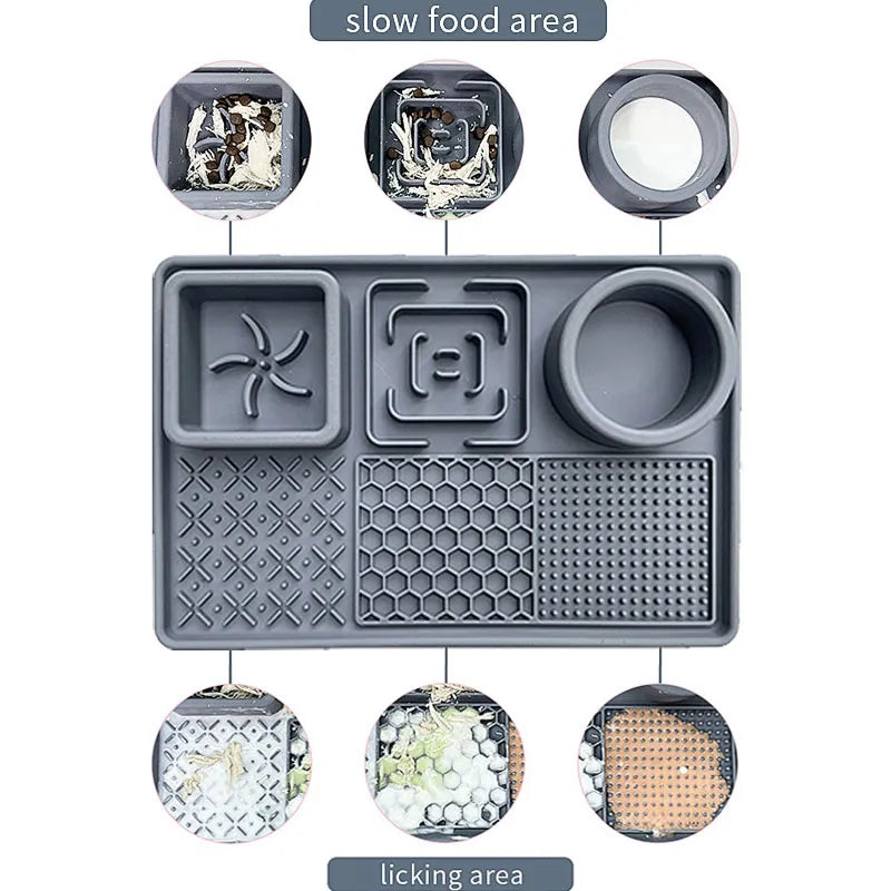 Bowls Pet Licking Mat Gray sold by Poopy and Poops General Pet Store poppyandpoops.ca