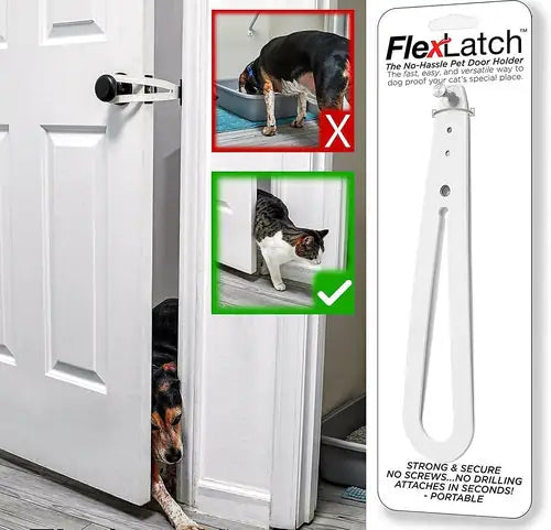 Pet Door Holder White without Ears sold by Poopy and Poops General Pet Store poppyandpoops.ca