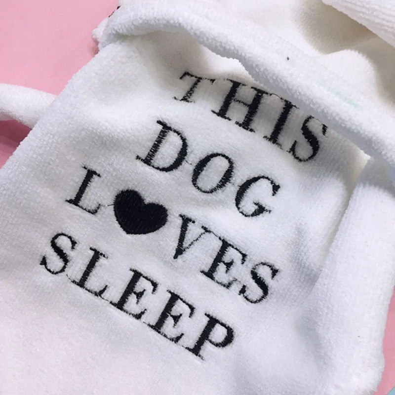 Pet Dog Bathrob Dog Pajamas Sleeping Clothes sold by Poopy and Poops General Pet Store poppyandpoops.ca