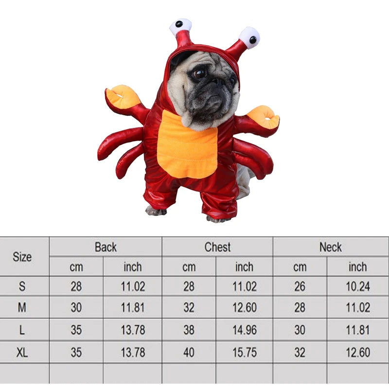 Matching Pet Dog Astronaut, Pumpkin, Bat, Cowboy, Lobster, Jocker, Chucky, Snowman Halloween Costume Lobster sold by Poopy and Poops General Pet Store poppyandpoops.ca