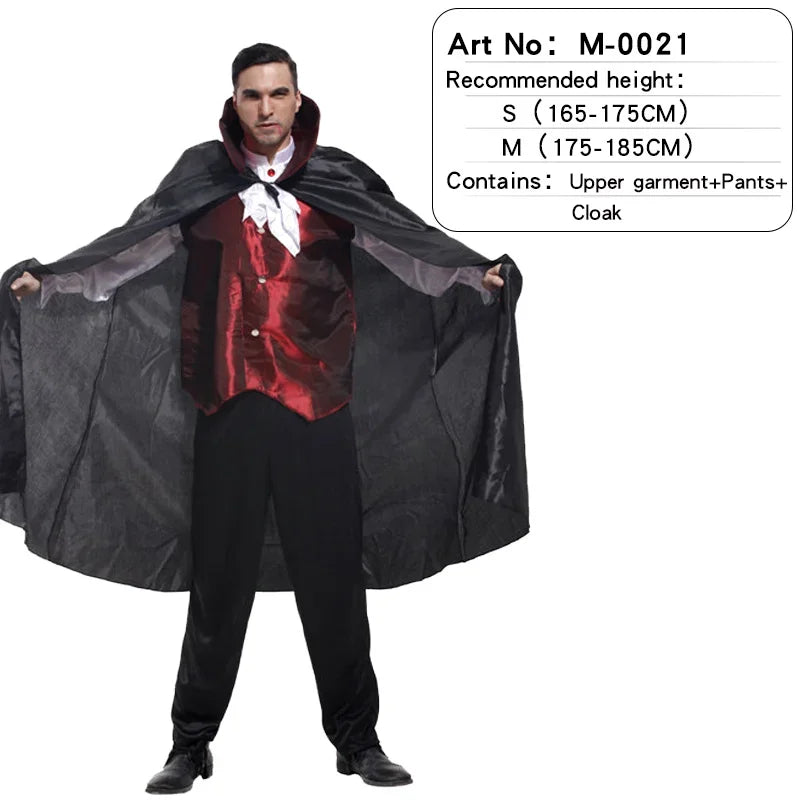 Teens Adult Men's Boy's S-M Devil Vampire Halloween Costume M-0021 sold by Poopy and Poops General Pet Store poppyandpoops.ca