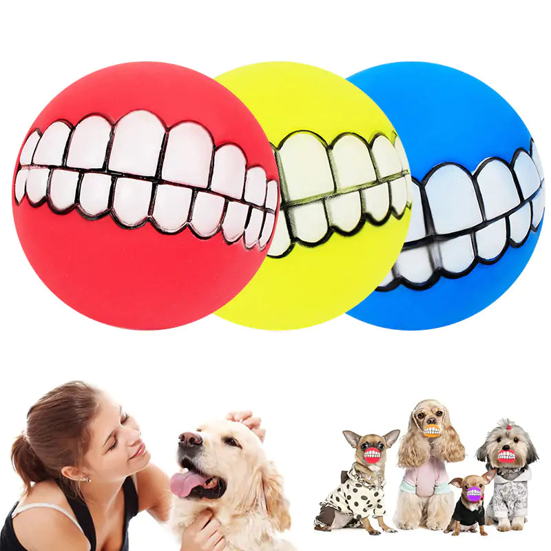 Pet Ball Teeth Silicon Chew Toys for Large Dog Breeds sold by Poopy and Poops General Pet Store poppyandpoops.ca