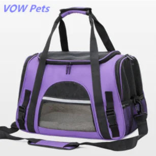 Pet Dog Messenger Carrier Travel Bag New Purple Blue 43 x 25 x 28CM sold by Poopy and Poops General Pet Store poppyandpoops.ca