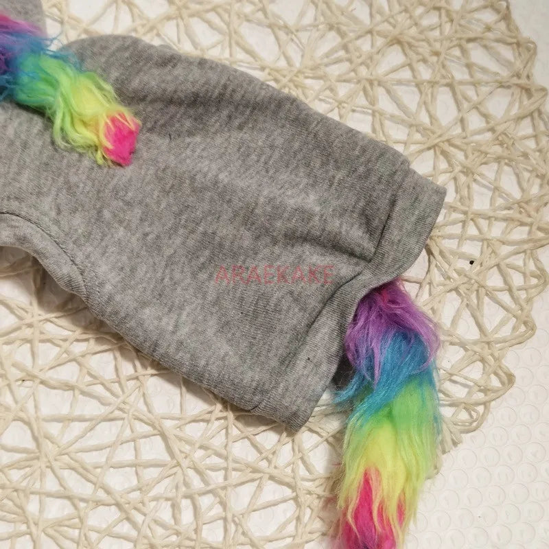 Pet Clothes Unicorn Dog Hoodie Dog Clothes Spring and Autumn Edition sold by Poopy and Poops General Pet Store poppyandpoops.ca