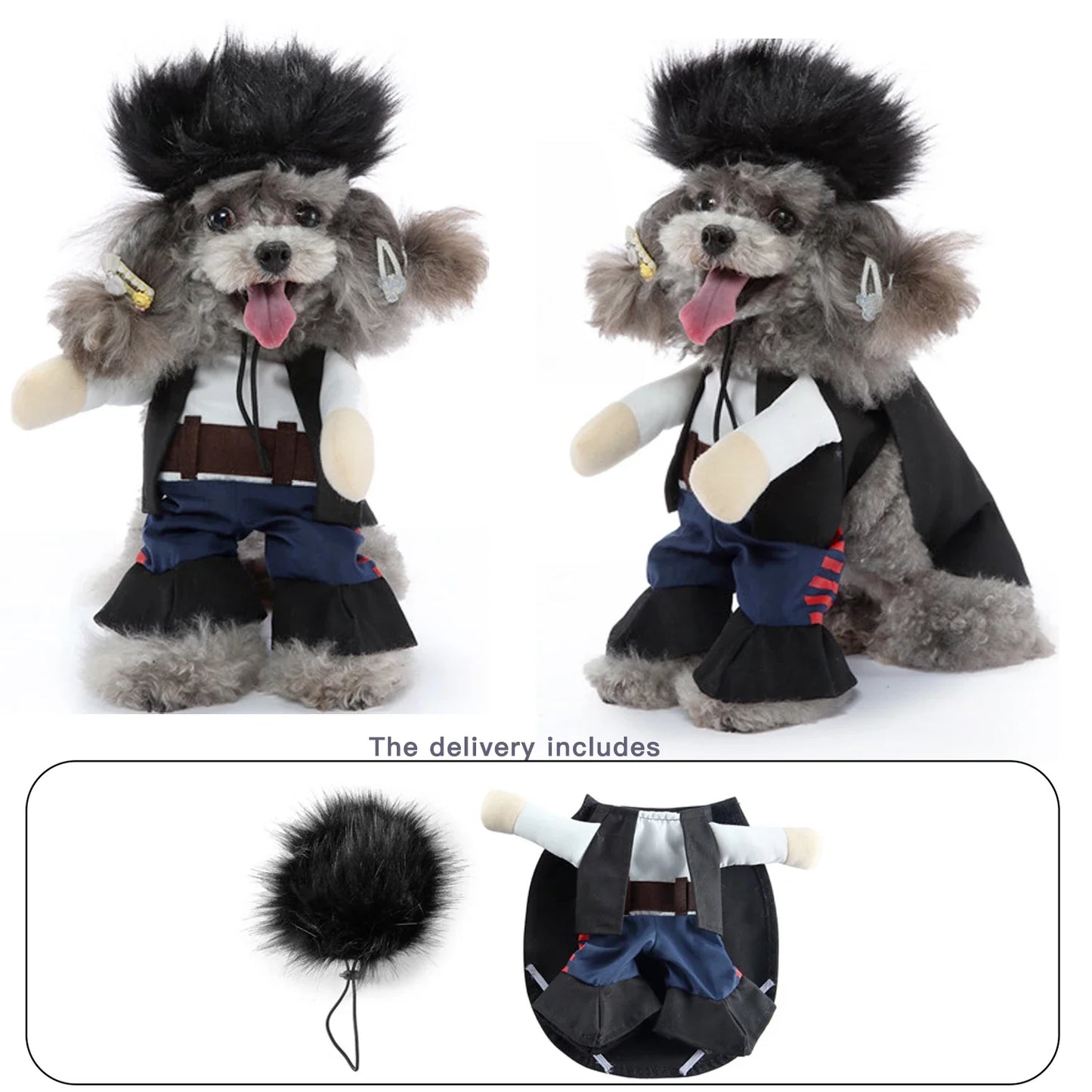 Pet Cosplay Funny Costume Killer Santa Claus Shape Party Fancy Festival Deadly Doll Christmas Pet Clothes Halloween Cat Costume PF85 sold by Poopy and Poops General Pet Store poppyandpoops.ca