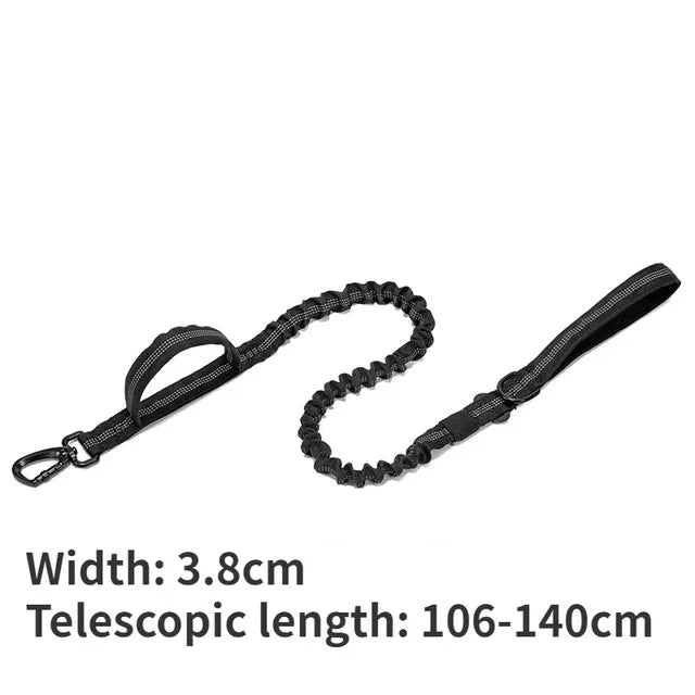 Durable Tactical Dog Collar Leash Black Leash sold by Poopy and Poops General Pet Store poppyandpoops.ca