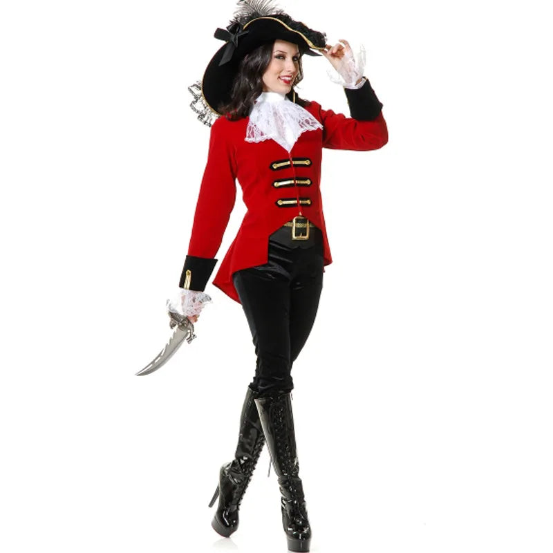 Women Girls Pirate Costume Halloween Pants Hat Belt Set sold by Poopy and Poops General Pet Store poppyandpoops.ca