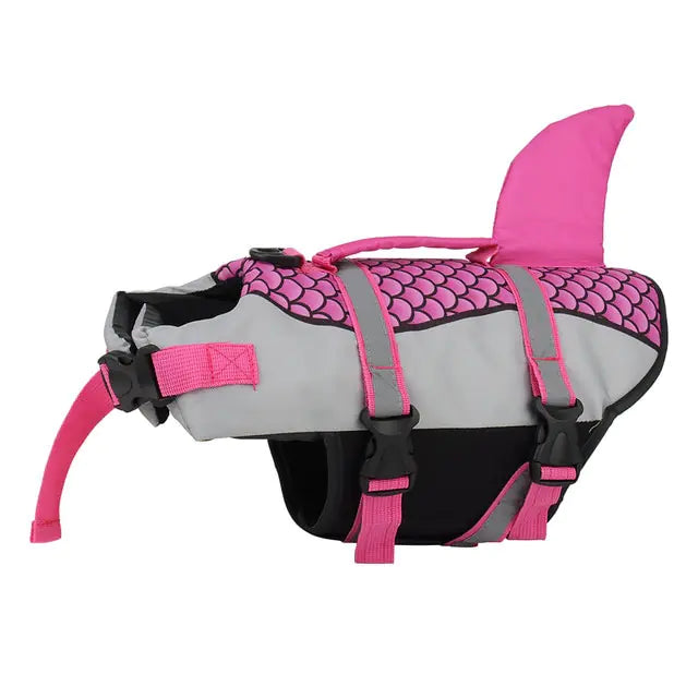 Shark Pet Dog Life Jacket Vest Rose sold by Poopy and Poops General Pet Store poppyandpoops.ca