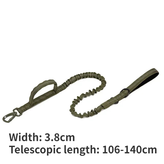 Durable Tactical Dog Collar Leash Green Leash 36-48CM sold by Poopy and Poops General Pet Store poppyandpoops.ca