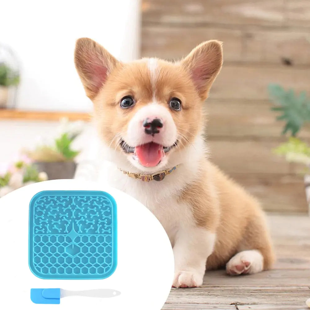 Silicone Pet Lick Mat Tray sold by Poopy and Poops General Pet Store poppyandpoops.ca