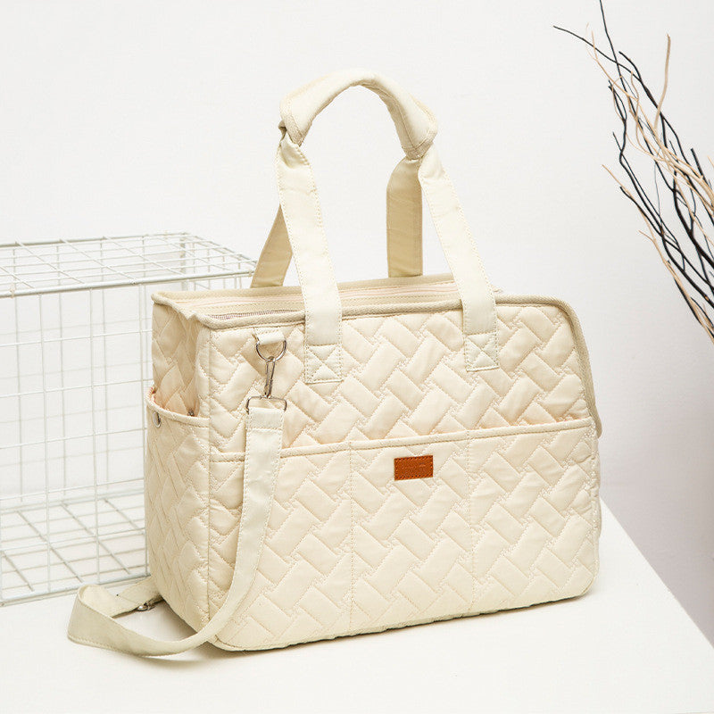Small Pet Dog Handbag Carrier up to Small 7kg and Large 13kg in Cream