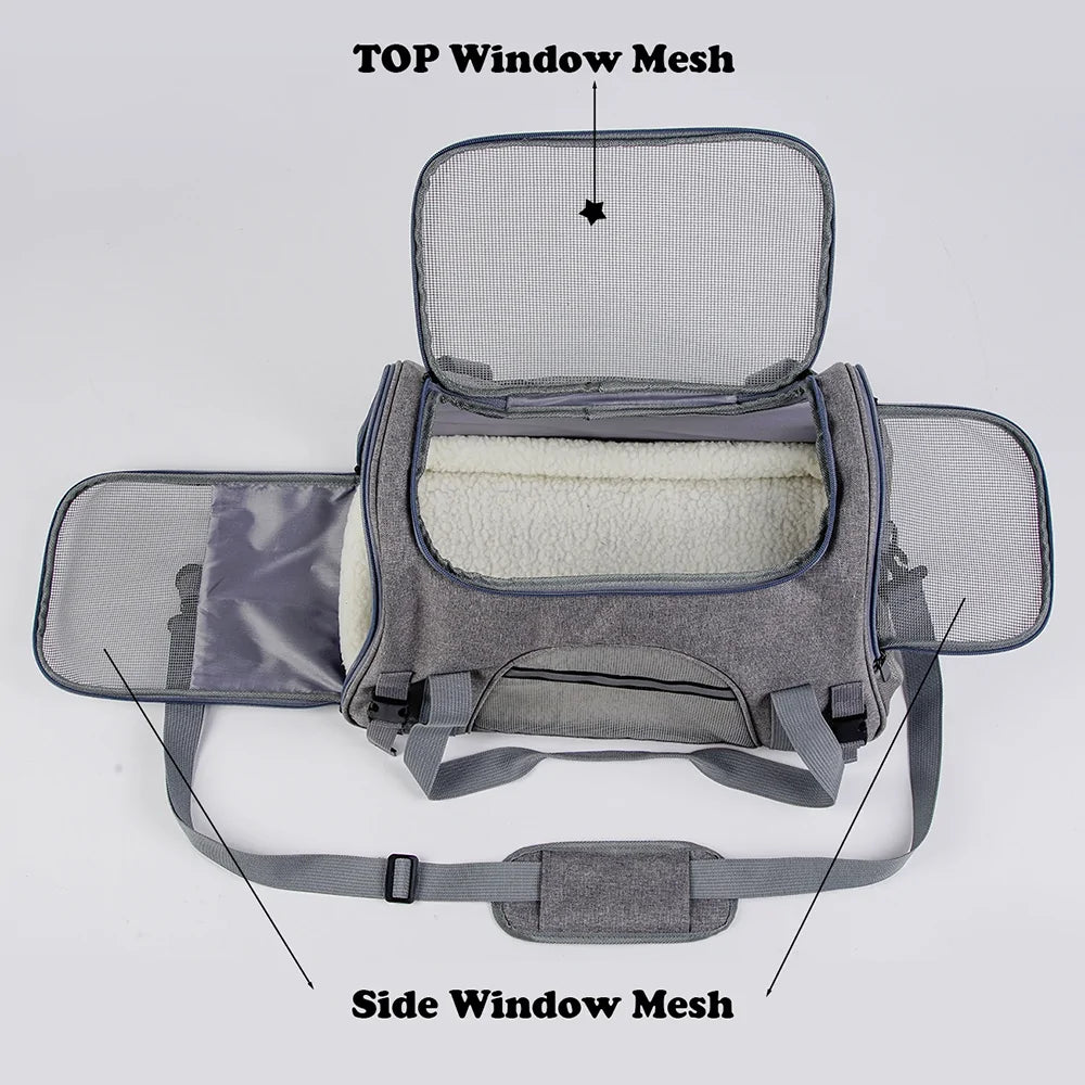 Pet Dog Messenger Carrier Travel Bag sold by Poopy and Poops General Pet Store poppyandpoops.ca