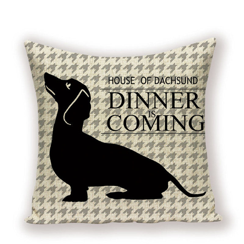 45*45cm Dachshund Throw Cushion Cover in 16 Different Prints