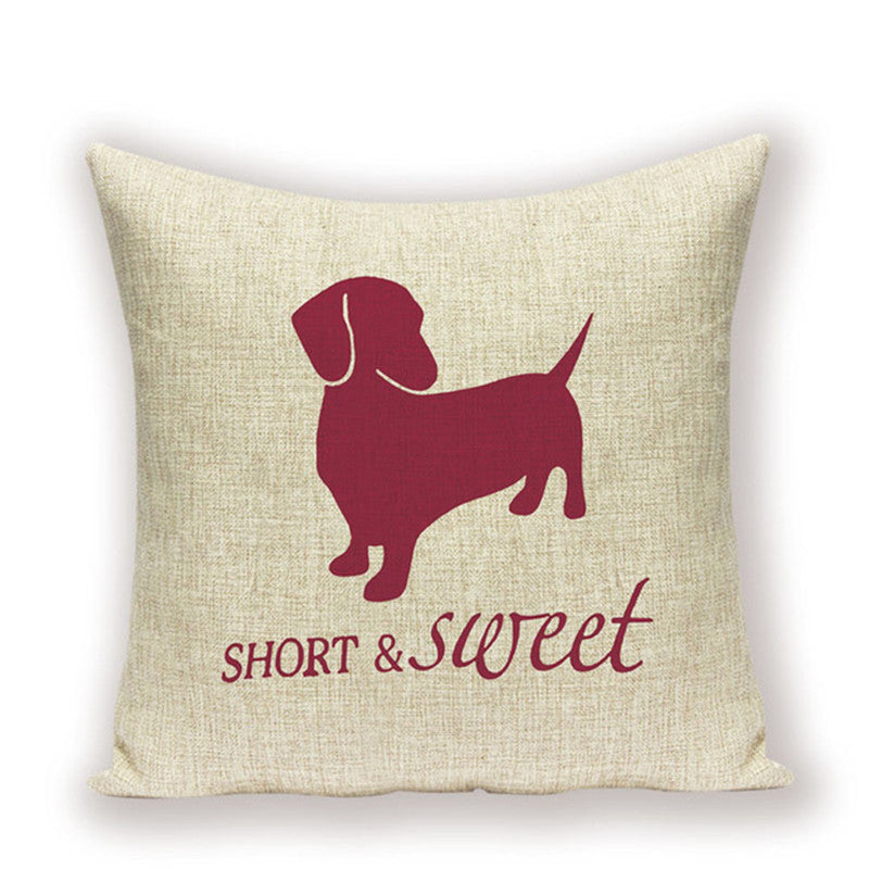 45*45cm Dachshund Throw Cushion Cover in 16 Different Prints