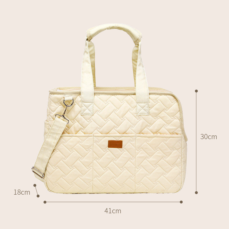 Small Pet Dog Handbag Carrier up to Small 7kg and Large 13kg in Cream