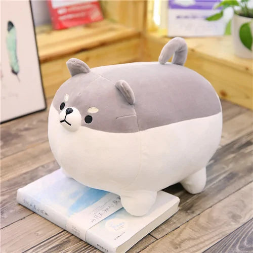 Dog Plush Stuffed Toy Gray 50 Cm sold by Poopy and Poops General Pet Store poppyandpoops.ca