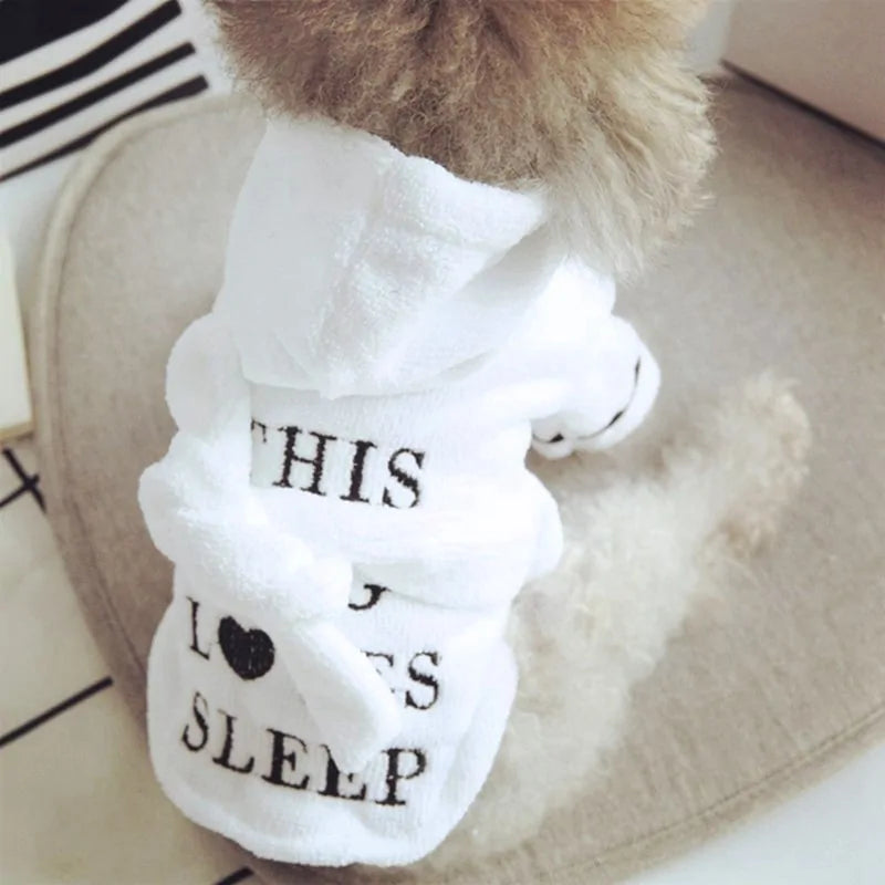Pet Dog Bathrob Dog Pajamas Sleeping Clothes sold by Poopy and Poops General Pet Store poppyandpoops.ca