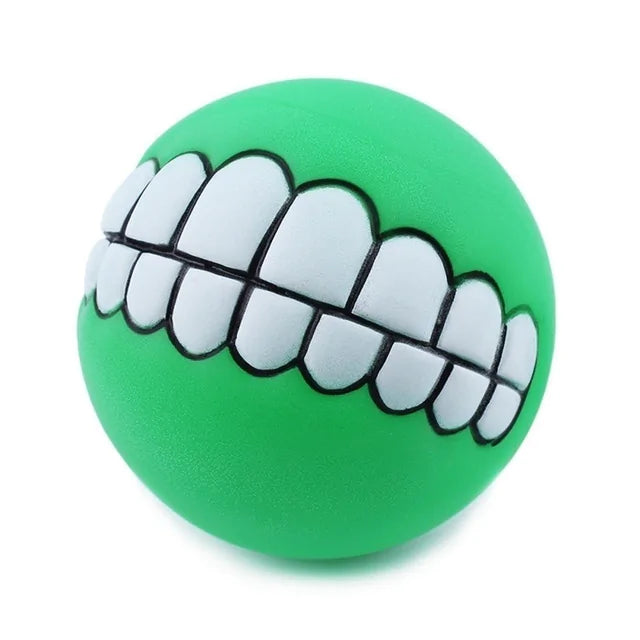 Pet Ball Teeth Silicon Chew Toys for Large Dog Breeds Green sold by Poopy and Poops General Pet Store poppyandpoops.ca