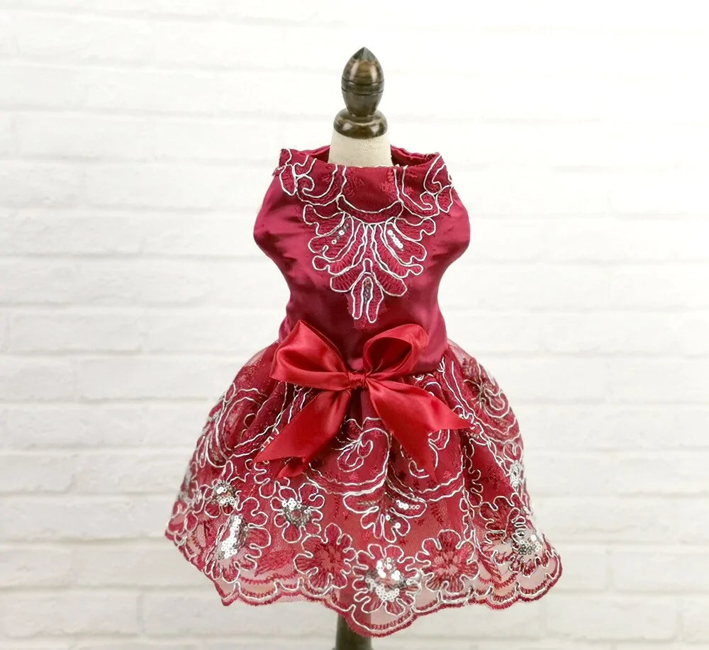 Multiple Dog Party Dress for Spring and Summer red Medium sold by Poopy and Poops General Pet Store poppyandpoops.ca