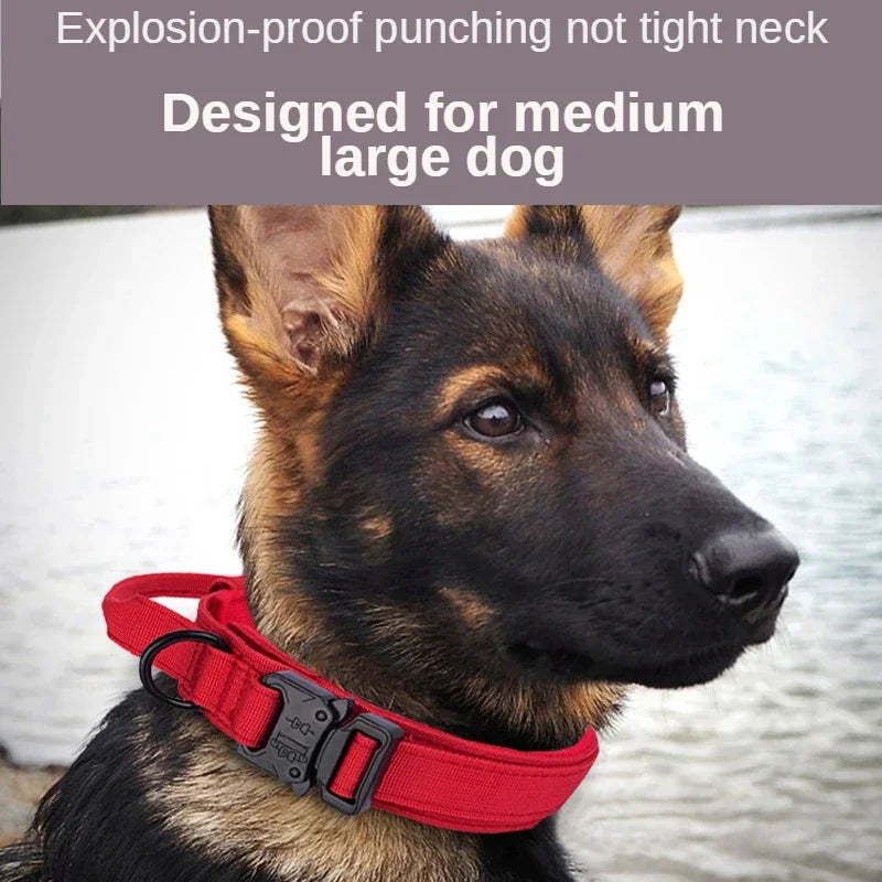 Durable Tactical Dog Collar Leash sold by Poopy and Poops General Pet Store poppyandpoops.ca