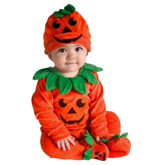Baby Boys Girls Halloween Costume Cute Pumpkin Onesie Orange CN sold by Poopy and Poops General Pet Store poppyandpoops.ca