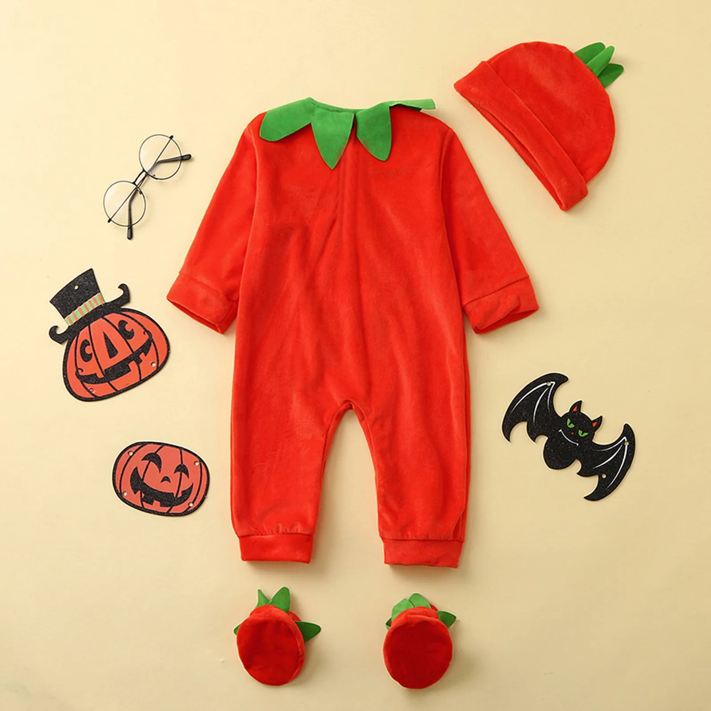 Baby Boys Girls Halloween Costume Cute Pumpkin Onesie sold by Poopy and Poops General Pet Store poppyandpoops.ca