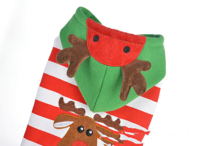 Christmas Elk and Snowman Dog Hoodie