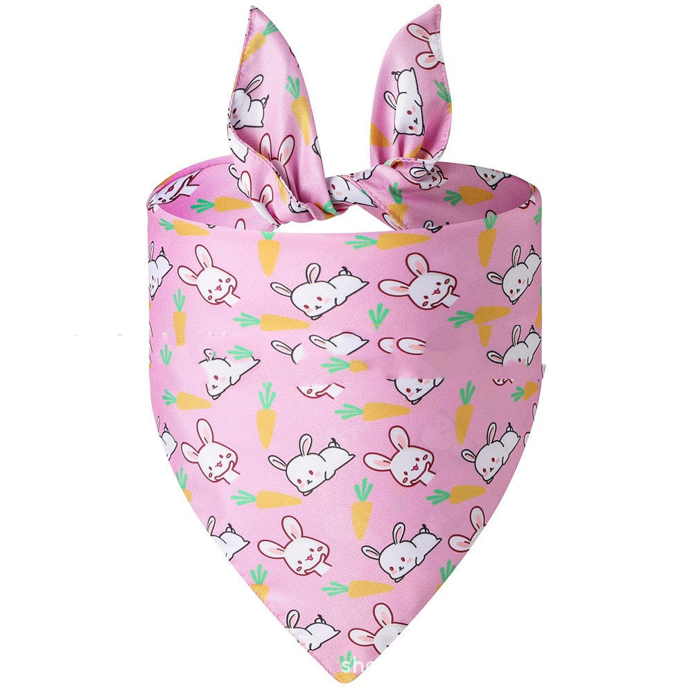 Easter Pet Spit Towel Bunny Triangular Bandage