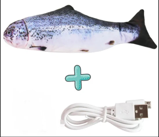 Electronic Flapping Fish Pet Cat-Dog Toy Salmon 2 30Cm sold by Poopy and Poops General Pet Store poppyandpoops.ca