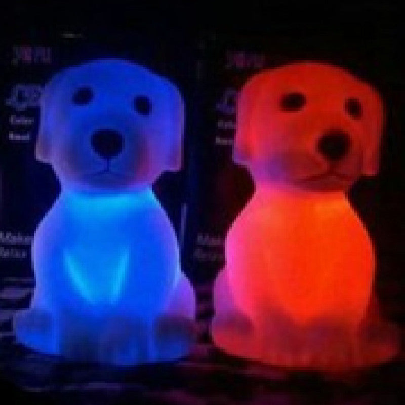 Small Dog Colorful Led Night Light