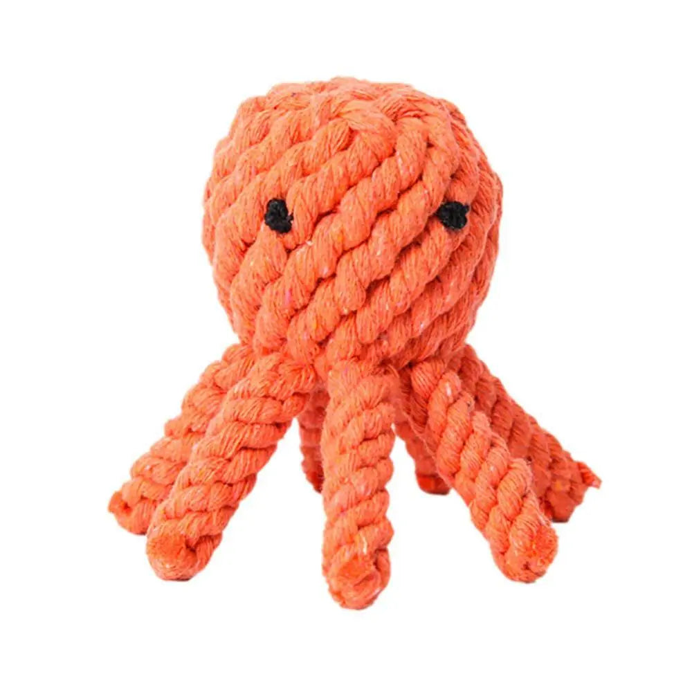 Animal Design Rope Dog Toys Octopus sold by Poopy and Poops General Pet Store poppyandpoops.ca