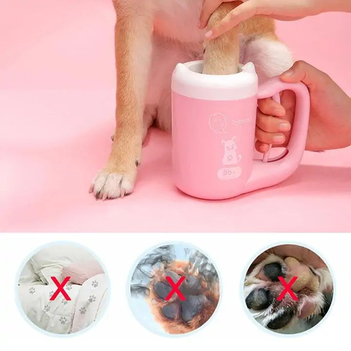 Automatic Pet Paw Cleaner Pink sold by Poopy and Poops General Pet Store poppyandpoops.ca