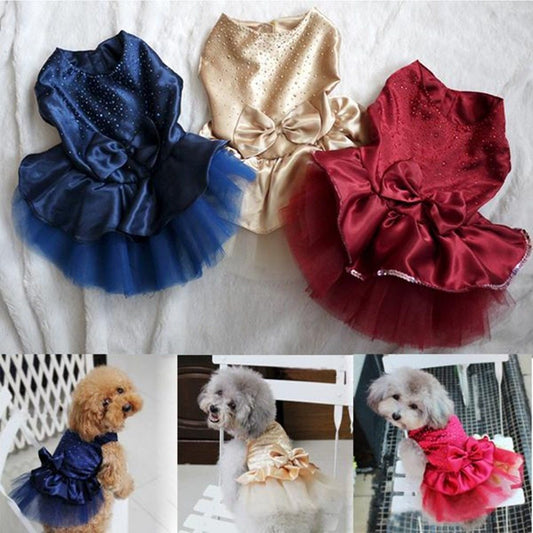 Wedding Flower Girl Fancy Dog Dress