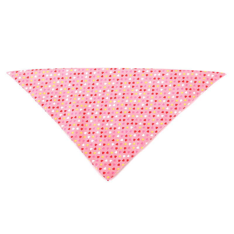 Pet Dog Triangle Scarf Valentine's Day Theme Party Saliva Towel